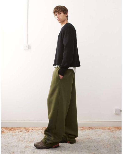 Collusion Green Heavyweight Relaxed joggers for men