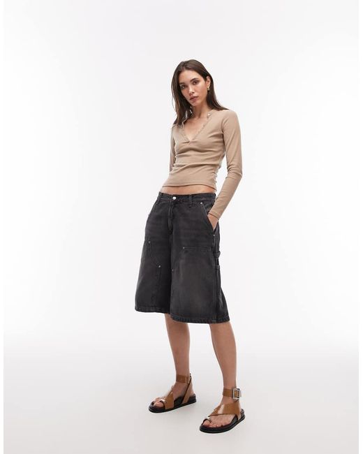 Carhartt Black Nixon Double Knee baggy Shorts