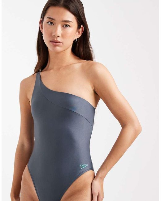 Speedo Blue Asymmetric Swimsuit