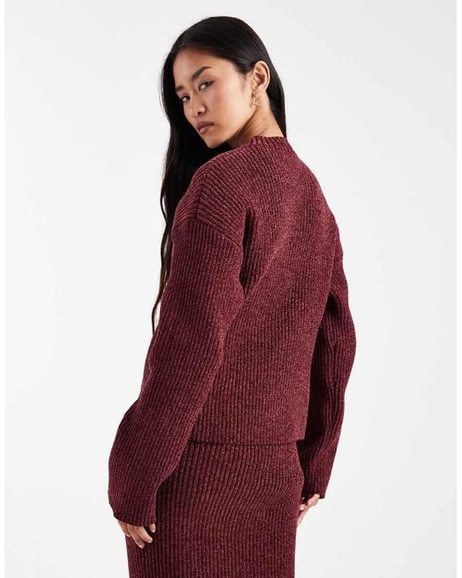 4th & Reckless Red Soft Rib Knit Sweater
