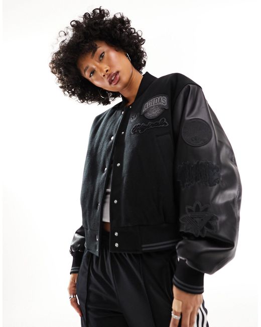 Adidas Originals Black Dark Varsity Bomber Jacket