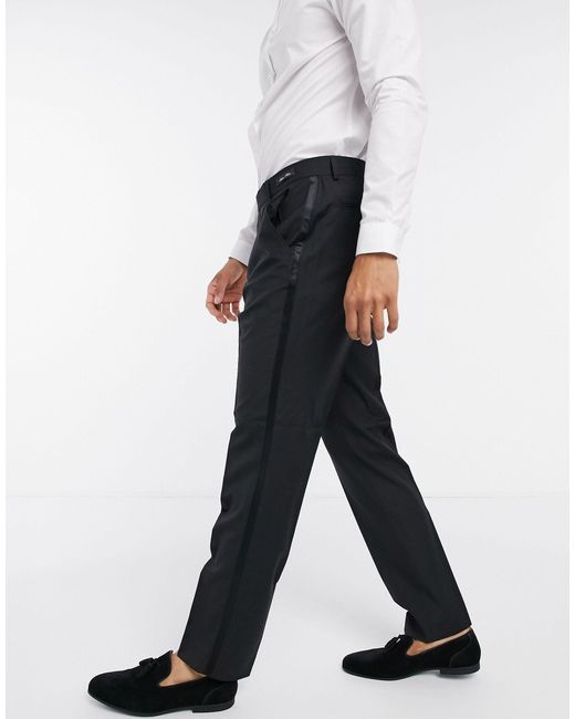 Ted Baker Wool Suit Trousers in Black 