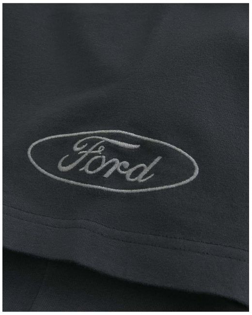 Hollister Black Boxy Ford Mustang Dark Horse Graphic Tee for men