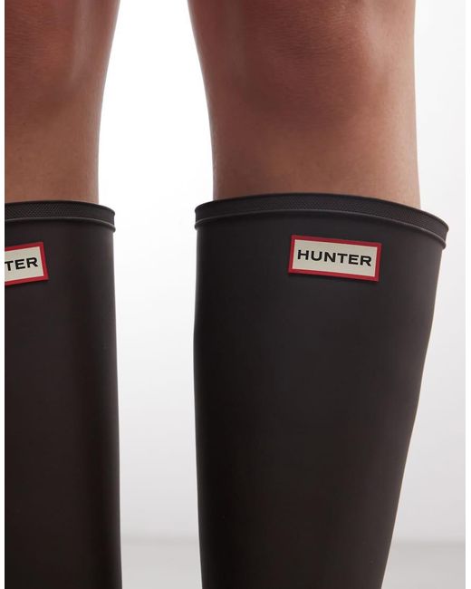 Hunter Black Downpour Tall Wellington Boot