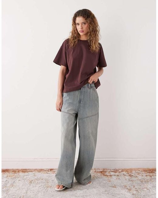 Weekday Red Boxy Fit T-shirt