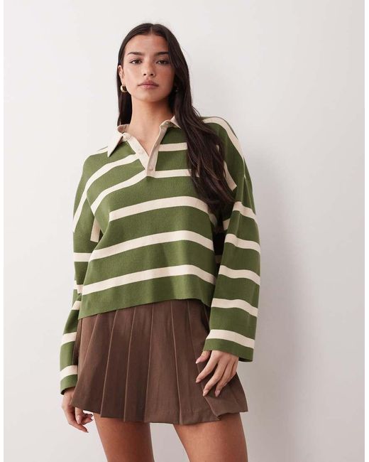 Rhythm Green Rugby Polo Top