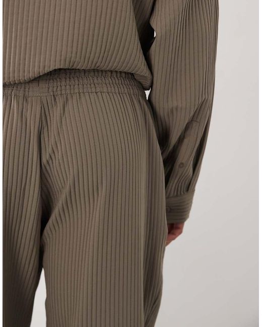 ASOS Natural Plisse Pants for men