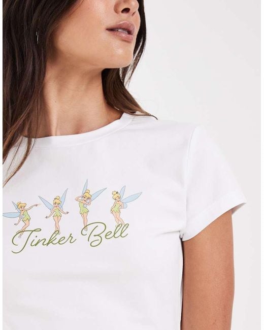 ASOS White Disney Baby Tee With Tinkerbell Print