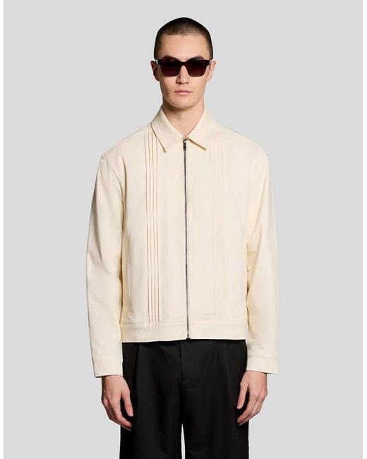 Lyle & Scott White Mid Jackets Pintuck Jacket for men