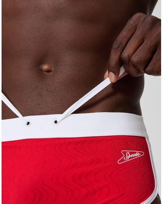 Speedo Red Jetstream Texture 3.5" Swim Brief for men