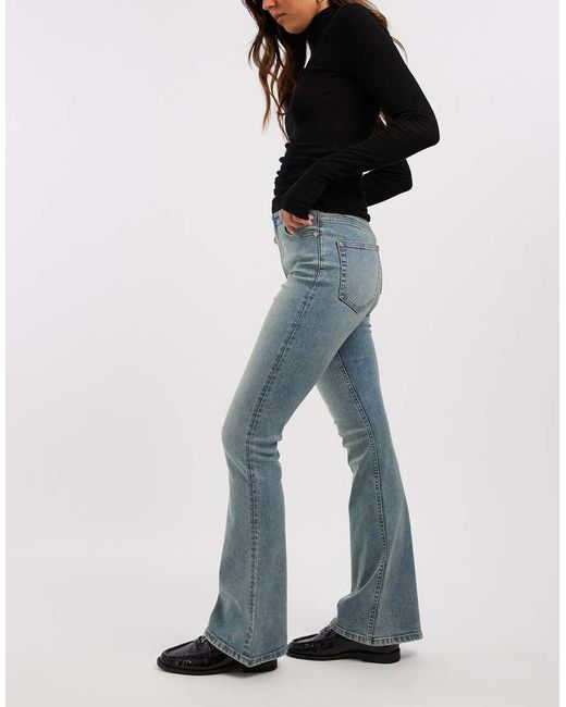 Miss Selfridge Blue Flare Jeans