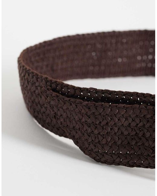 Mango Brown Raffia Belt