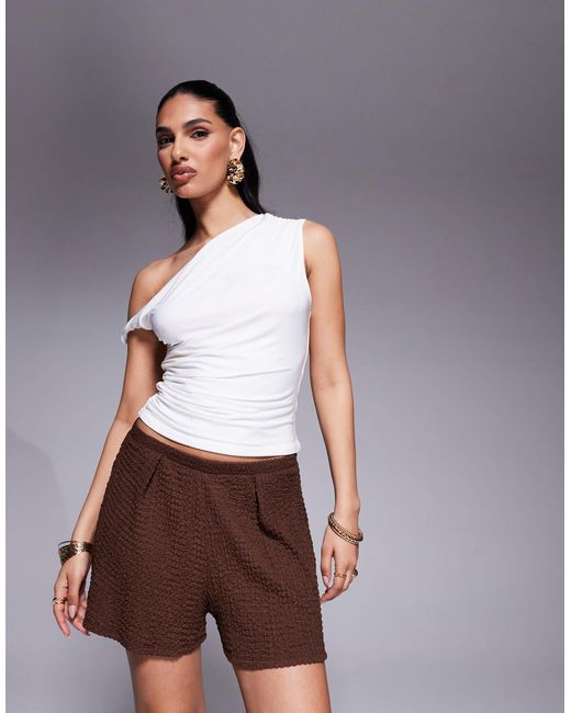 Short texturé - chocolat ASOS en coloris Gray