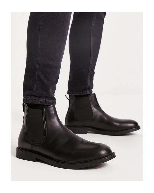 Red Tape Minimal Chelsea Ankle Boots in Black for Men Lyst