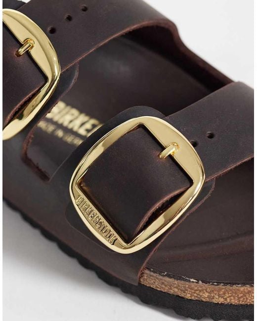 Birkenstock Brown Arizona Big Buckle Leather Sandals