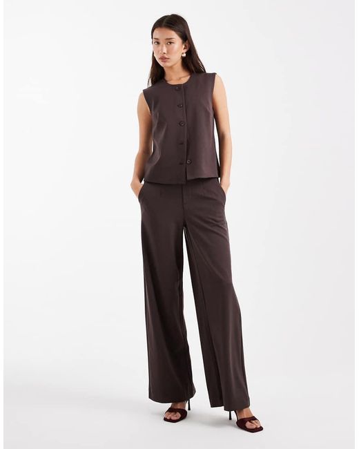 Object Purple O-neck Waistcoat Co-ord