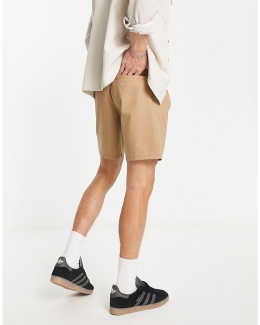 ASOS Cigarette Chino Shorts in Natural for Men | Lyst