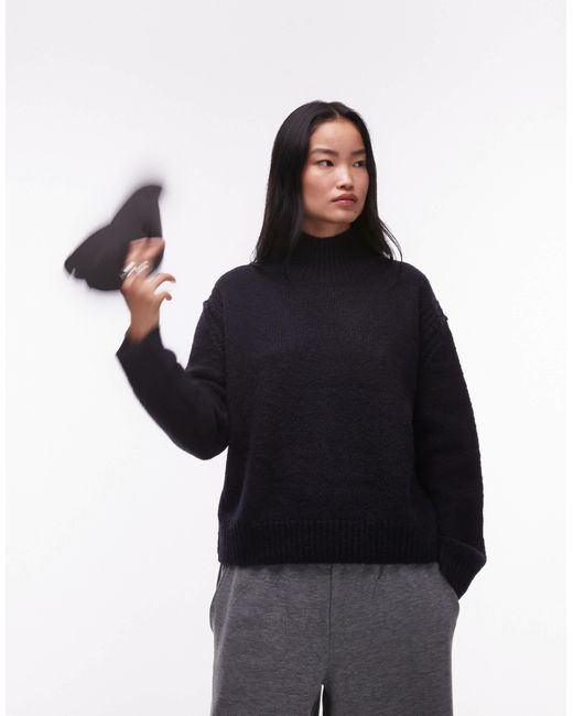 TOPSHOP Black Turtleneck Sweater