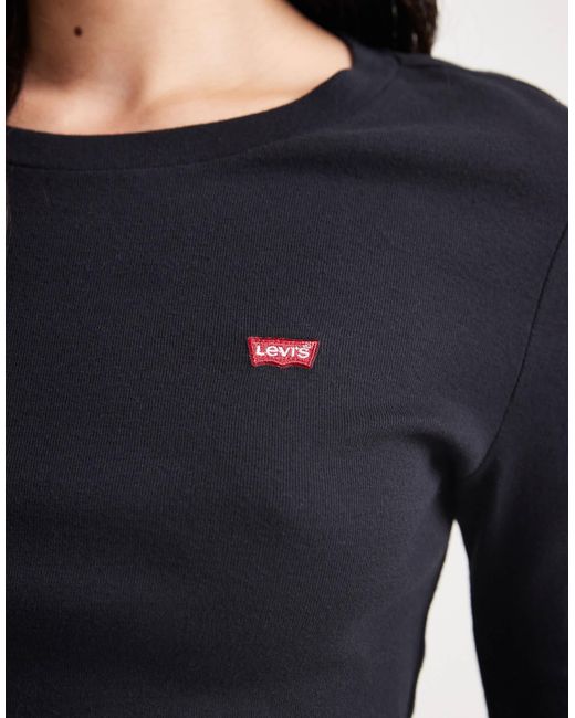 T-shirt basique à manches longues et logo Levi's en coloris Blue