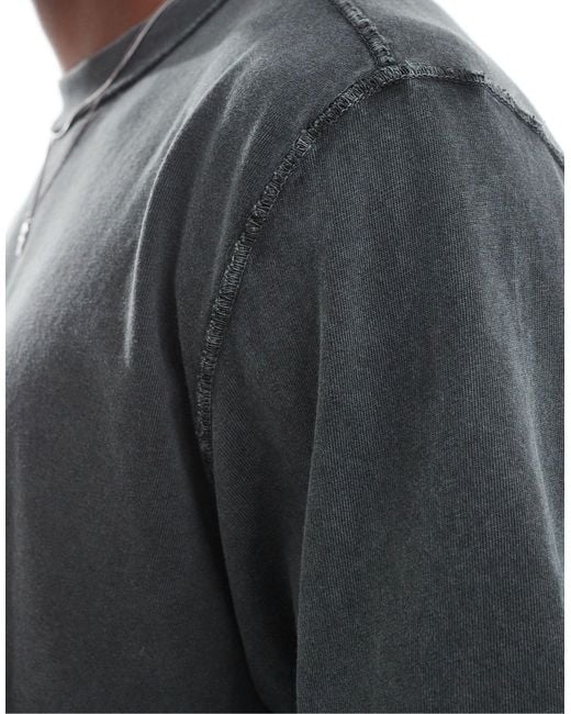 Abercrombie & Fitch – vintage blank – locker geschnittenes t-shirt in Gray für Herren