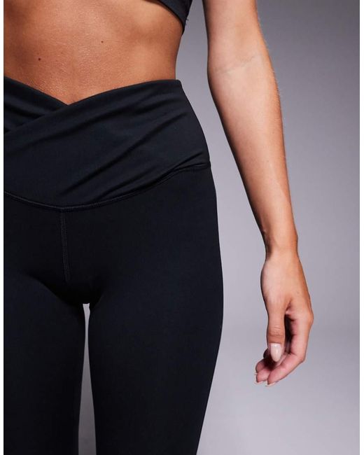 4505 Blue Petite Icon Wrap Waist Slim Kick Yoga legging