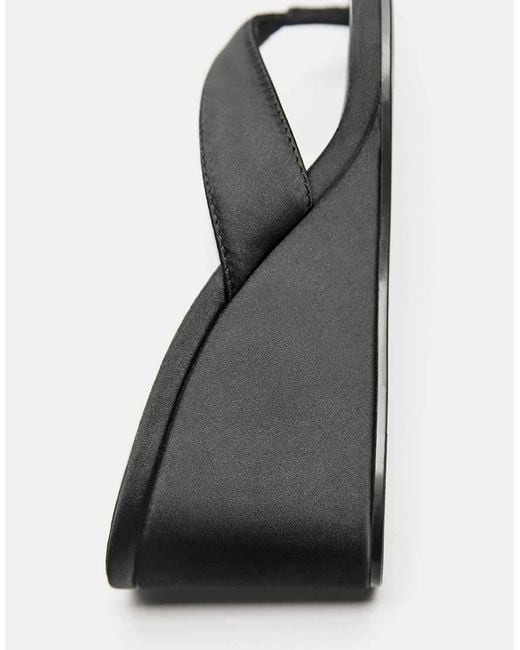 Pull&Bear White Wedge High-Heel Sandals