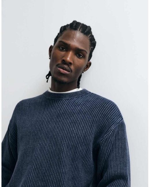 Cotton On Blue Box Fit Crew Knit for men