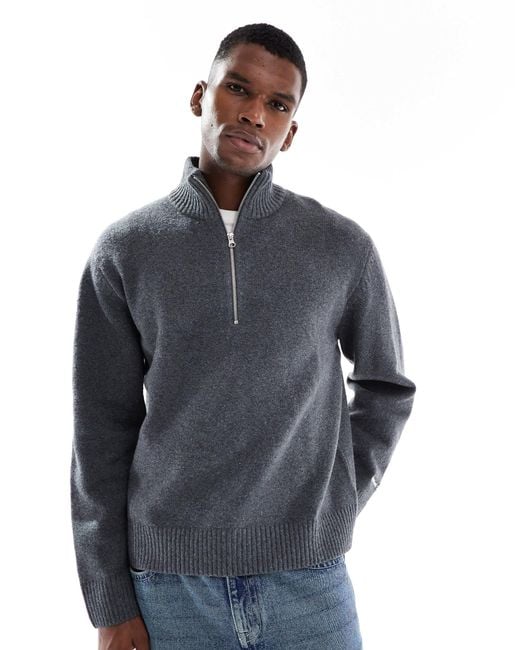 Jack & Jones – dicker oversize-pullover in Blue für Herren