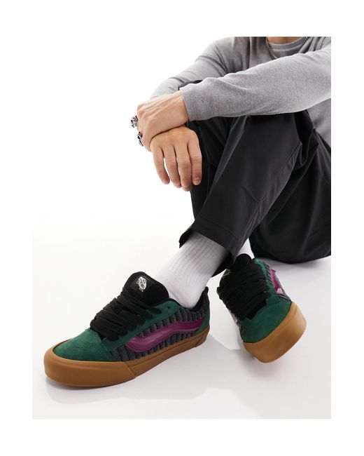 Vans Black Corduroy Multi Coloured Knu Skool Chunky Trainer With Gum Sole for men