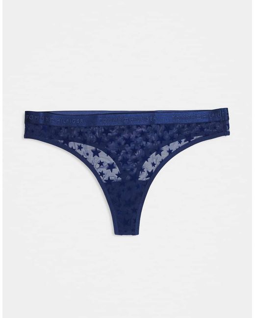 Tommy Hilfiger Multicolor 3 Pack Mesh Thong With Star Print