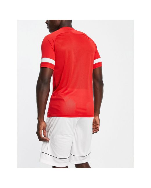 Nike Football Nike Soccer Drifit Academy Polyknit Tshirt in Red for