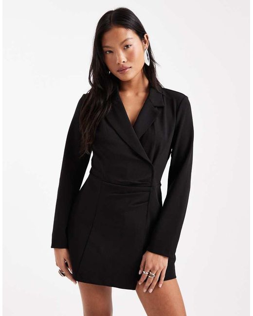 Only Petite Blazer Playsuit in het Black