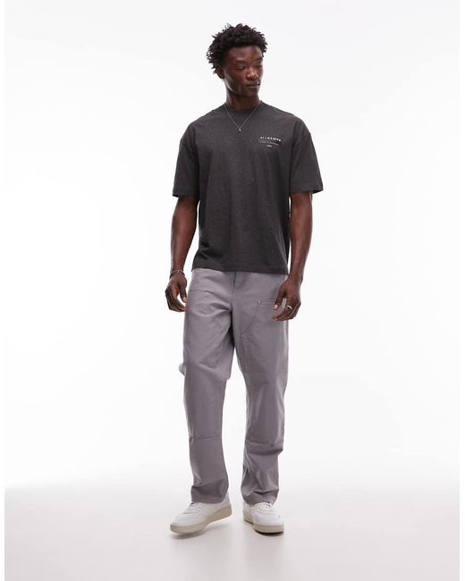 AllSaints Gray Redact T-shirt for men