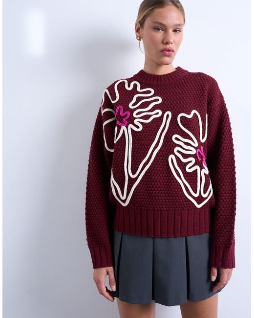 TOPSHOP Red – strickpullover