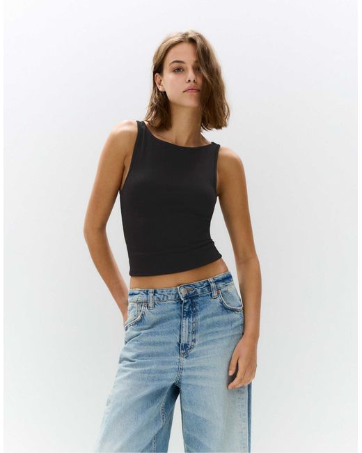 Pull&Bear Blue – 3er-pack basic-tanktops