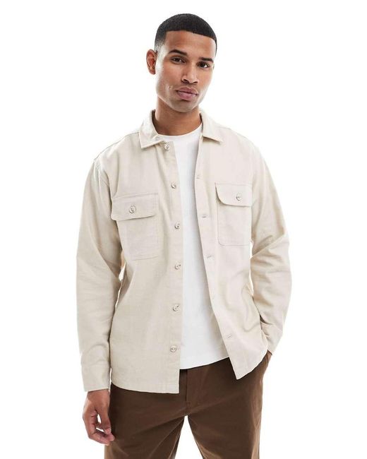 Jack & Jones Natural Brushed Overshirt for men
