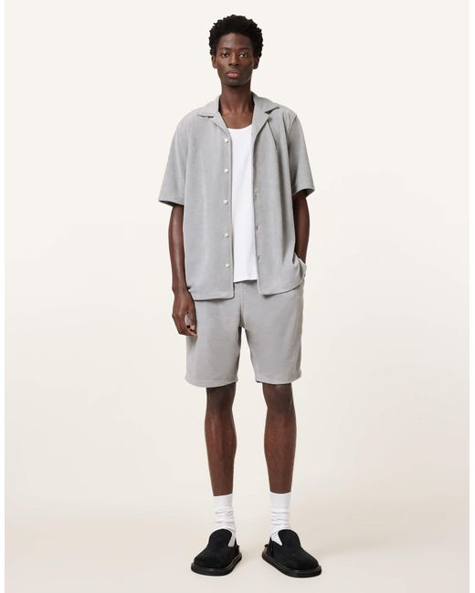AllSaints – felix – sweat-shorts in Natural für Herren
