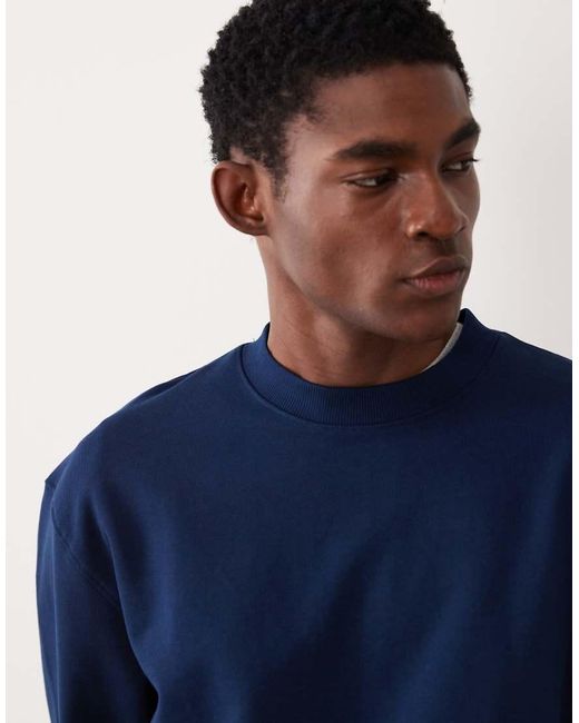 ASOS Blue Circular Design Collection Heavyweight Oversized Sweatshirt for men