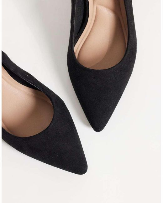 New Look Black Suedette Slingback Heel Shoes