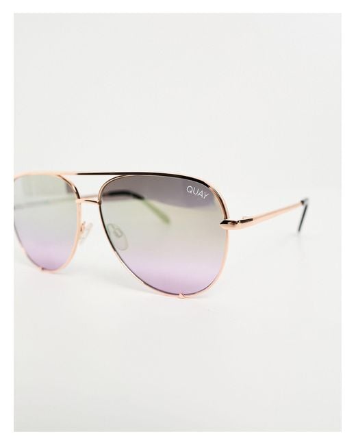 Quay Quay High Key Extra Large Aviator Festival Sunglasses  display picture 3