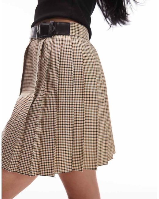 ASOS Multicolor Buckle Detail Mini Kilt Skirt