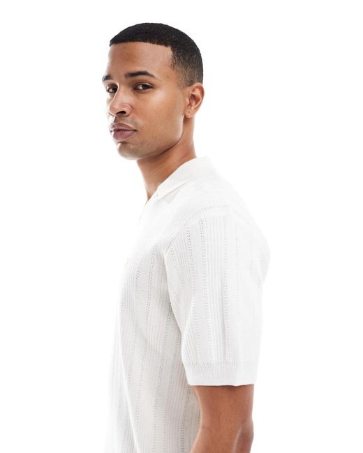 Woodford - polo en maille - blanc cassé Farah pour homme en coloris White