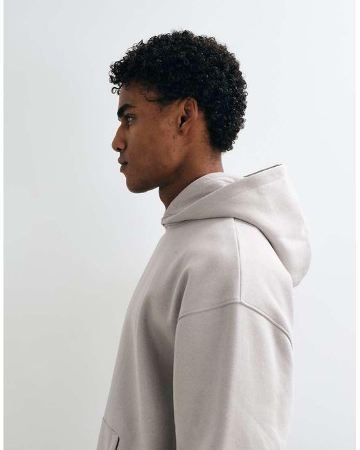 ASOS Blue Oversized Hoodie With Large Back Pigment Print for men