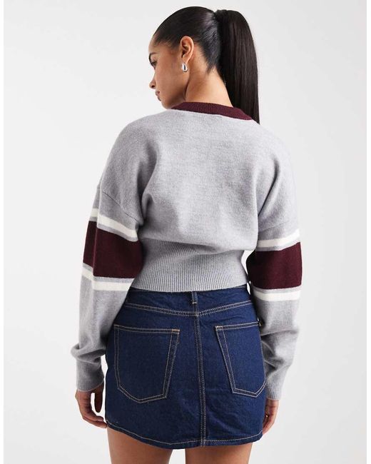 Cotton On Blue Stripe Knit Pullover Sweat