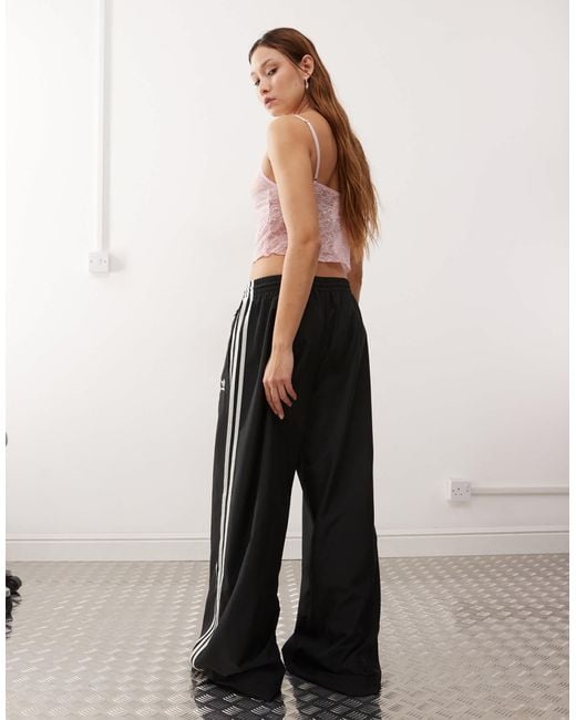 Adidas Originals White Adicolor Wide Leg Track Pants