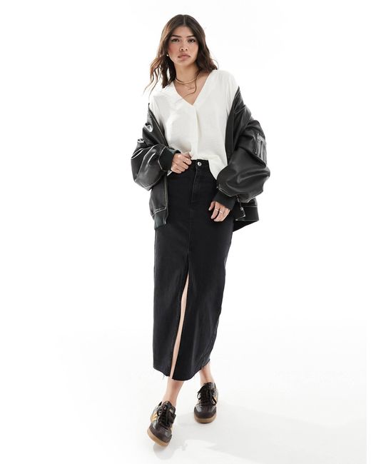 Jdy White V Neck Blouse