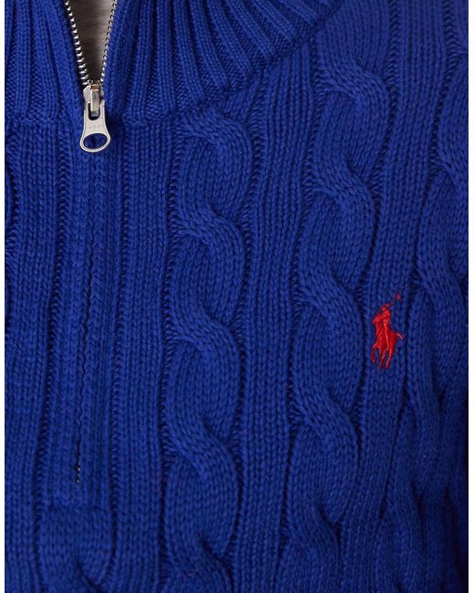 Polo Ralph Lauren Blue Half Zip Thru Jumper