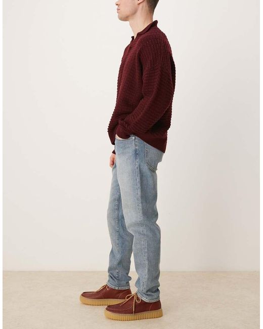 SELECTED Blue Cole Regular Tapered Fit Jeans for men