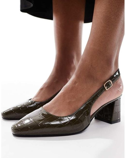 New Look Black Slingback Heeled Shoe