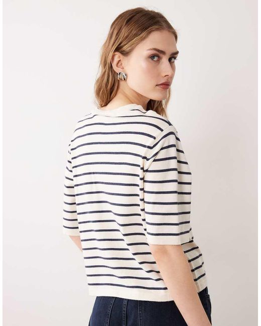 Vila Blue Short Sleeve Knitted T-shirt